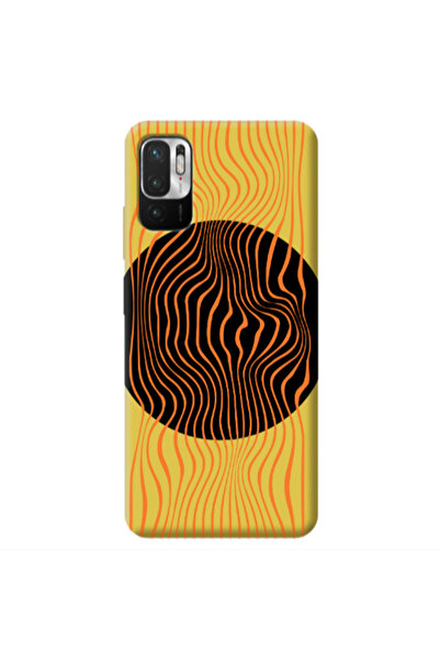 Other Xiaomi Redmi Note 10 Pro 5G Trapezoidal lines Yellow Colored Silicone T...