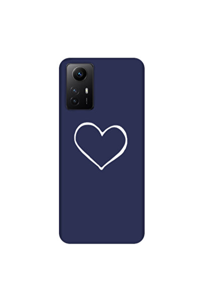 Other Xiaomi Redmi Note 12s White heart Dark blue Colored Silicone TPU Θήκη