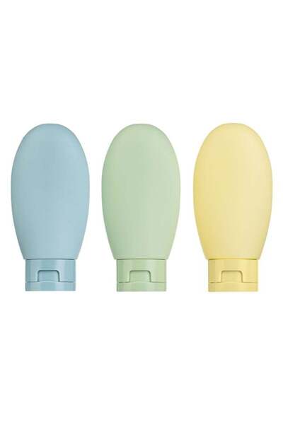 OEM Set Sticle de călătorie de Culori Pastelate galbenă Bleu verde 60ml - 3bu...