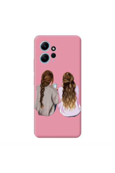 Other Xiaomi Redmi Note 12 4G Friends Pink Colored Silicone TPU Θήκη