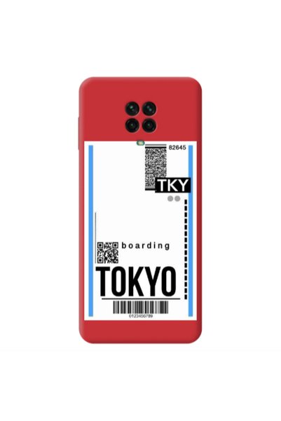 Other Xiaomi Redmi Note 9 Pro Tokyo Boarding Red Colored Silicone TPU Θήκη
