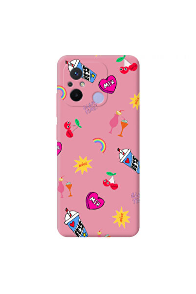 Other Xiaomi Redmi 12C glam time Pink Colored Silicone TPU Θήκη
