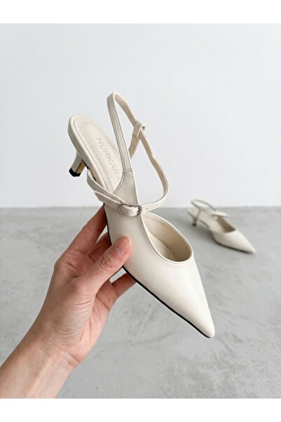 NUR KARACA 71702 Women's Stiletto Shoes 4.5 cm Heels Vegan Leather Stylish Da...