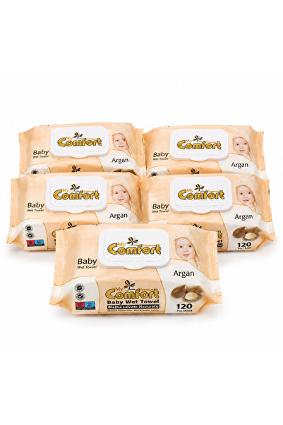 My Comfort Set de 5 pachete Şerveţele umede Premium 120 buc - Baby Argan -