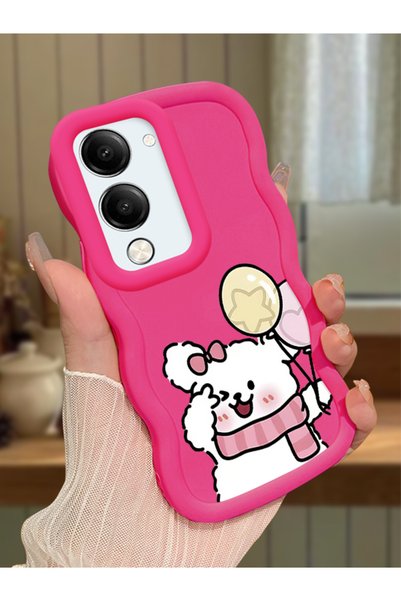 Hontinga Vivo Y19 Compatible Case Camera Protector Red Silicone Couple Phone ...