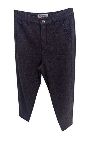ZANESSI Plus Size Zippered Lycra Knitted Women's Trousers