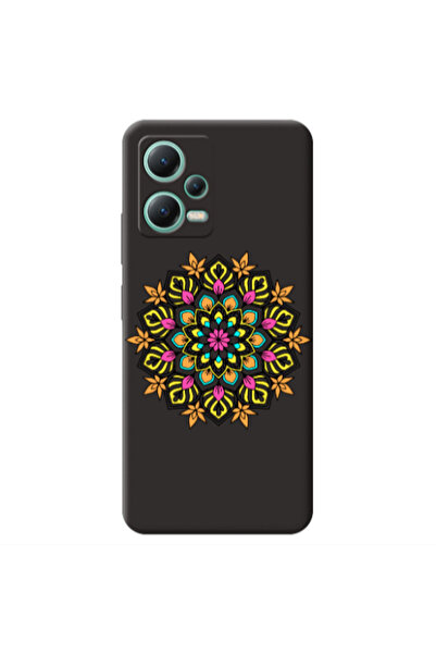 Other Xiaomi Redmi Note 12 Pro 5G Mandala D6 Black Colored Silicone TPU Θήκη