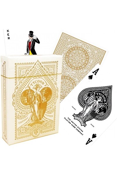 Theory11 Carti de joc, Theory11, Ivory Tycoon, 52 carti, Galben/Alb