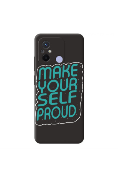 Other Xiaomi Redmi 12C Make Your Self Proud Black Colored Silicone TPU Θήκη