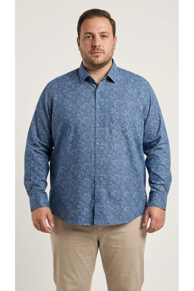 ANNEX Large Size Cotton Long Sleeve Men's Shirt