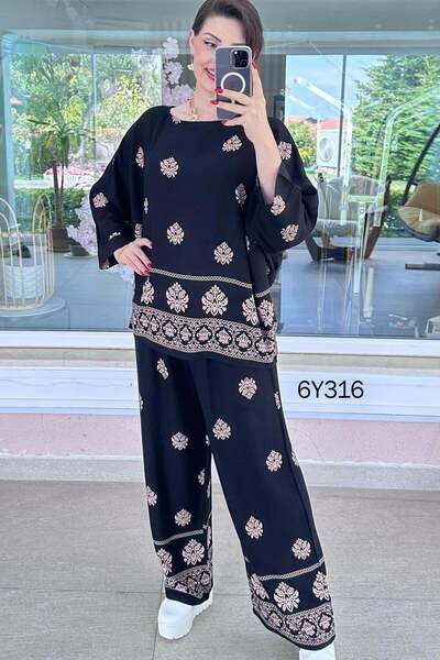 İnce Topuk Yarasa Sleeveless Viscose Set 6Y316