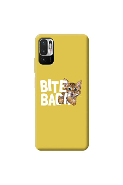 Other Xiaomi Redmi Note 10 Pro 5G bitte back cat Yellow Colored Silicone TPU ...