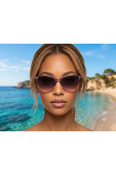 FASHION Ochelari de Soare Cat-Eye – Degrade Roz/Negru