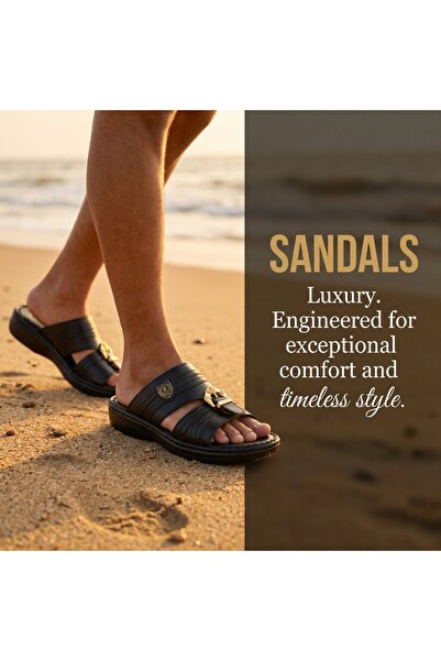 Saudi Step Premium Italian Style Men's Zubairi Sandals - High-End Unique Desi...