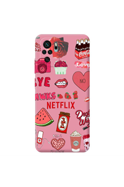 Other Xiaomi Redmi Note 10S pizza is my valentine Pink Colored Silicone TPU Θήκη