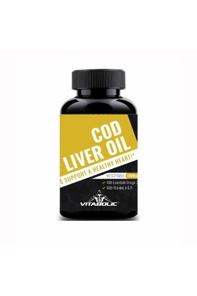 Vitabolic Ulei de ficat de cod 1000 mg Vitabolic, 90 capsule moi, sursă de Om...