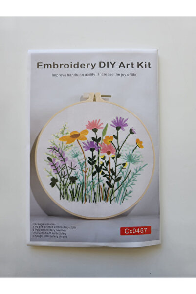 Liva Craft Kit de broderie cu flori colorate