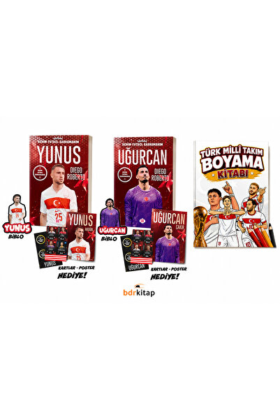 dokuzyayinlari Yunus Akgün - Uğurcan Çakır - Milli Takım Boyama Kitabı Hediyeli
