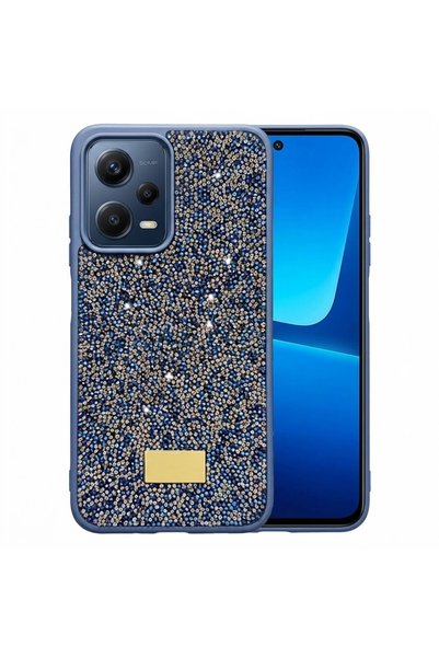 Pilanix Xiaomi Redmi Note 12 4G Kılıf Silikon Kenarlı Taşlı Parlak Lux Diamon...