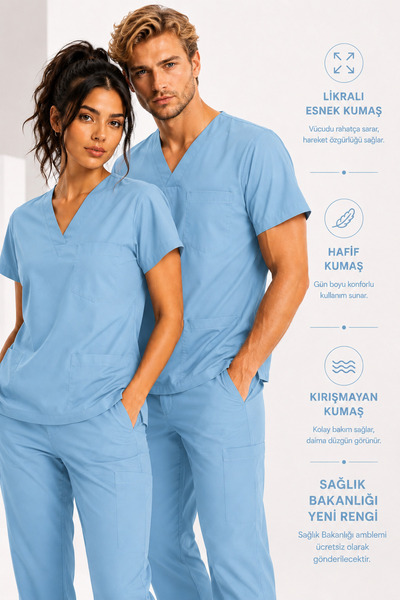KARGA ÜNİFORMA Lycra Scrubs Medical Uniform, Nurse Doctor Hospital Uniform, M...