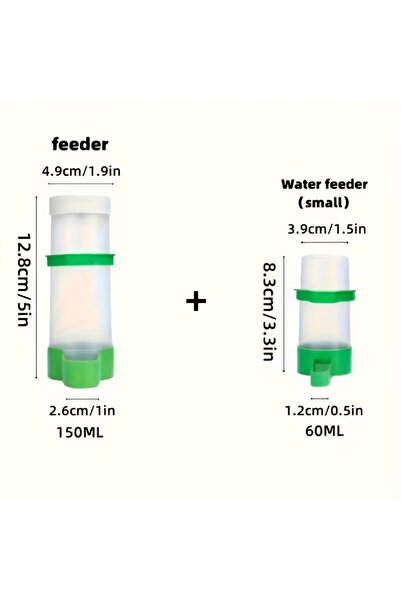 Choice 2Pcs 2 Automatic Bird Waterers and Feeders, Anti-Spill Water Bottles a...
