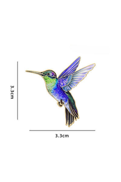 Choice3 Style 4 1pc Green Hummingbird Enamel Brooch | Fashion Decorative Lape...