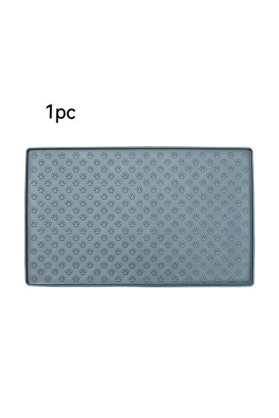 Choice grey 60*40cm Silicone pet feeding mat, cat and dog food mat with overf...