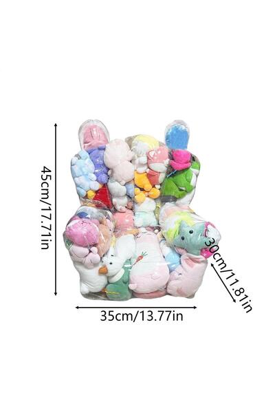 Choice A Toys not included Clear Stuffed Animal Bean Bag Chair Cover Plush To...