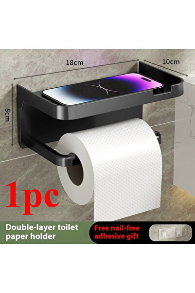 choice2 black-1pc Toilet Paper Holder Plastic Storage Rack Kitchen Towel Plac...