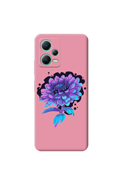 Other Xiaomi Redmi Note 12 Pro 5G Witch flower Pink Colored Silicone TPU Θήκη