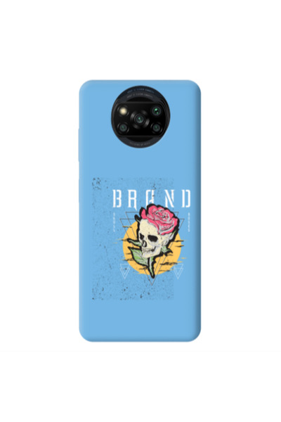 Other Xiaomi Poco X3 /X3 Pro Skull Roses Blue Colored Silicone TPU Θήκη