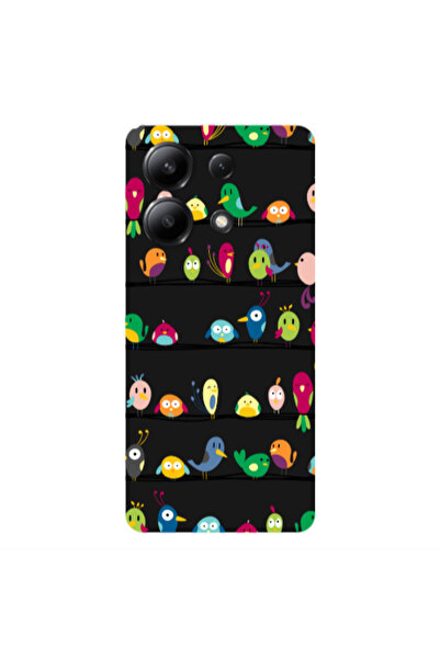 Other Xiaomi Redmi Note 13 4G birds Black Colored Silicone TPU Θήκη