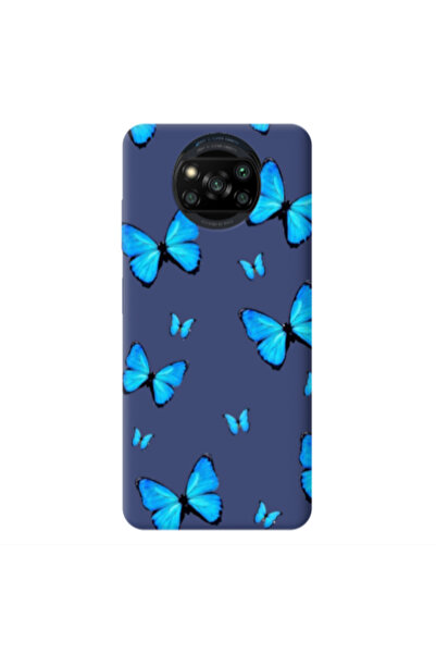 Other Xiaomi Poco X3 /X3 Pro Mix Butterfly Dark blue Colored Silicone TPU Θήκη