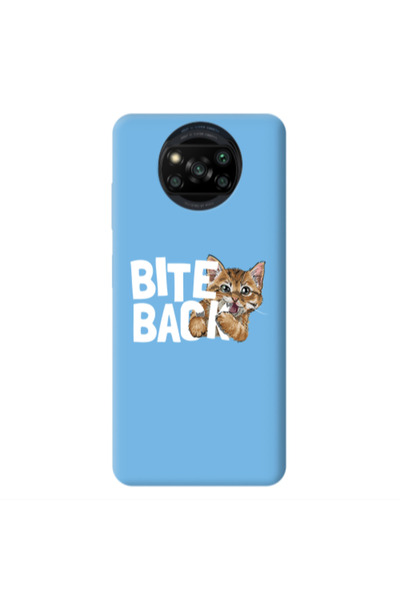 Other Xiaomi Poco X3 /X3 Pro bitte back cat Blue Colored Silicone TPU Θήκη