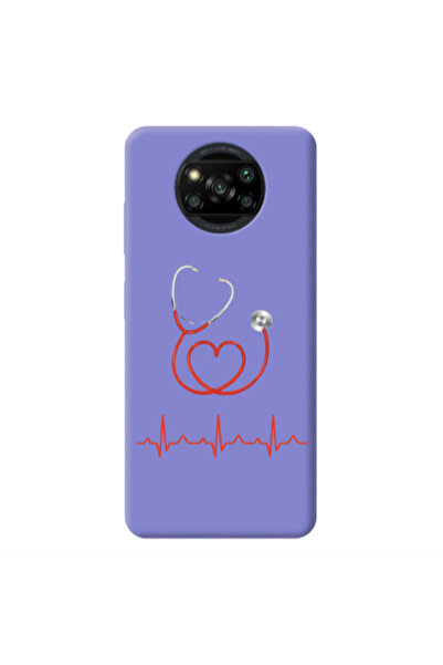 Other Xiaomi Poco X3 /X3 Pro Stethoscope Purple Colored Silicone TPU Θήκη