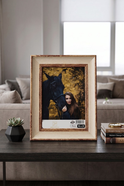 Asya Çerçeve Rustik Seri 15 x 21 Fotoğraf Çerçevesi Camlı Dekoratif Duvar&Mas...