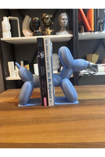 CMHOME Decorative Balloon Dog Book Holder Support 2 Pieces Modern Bookshelf Display Object 20 cm