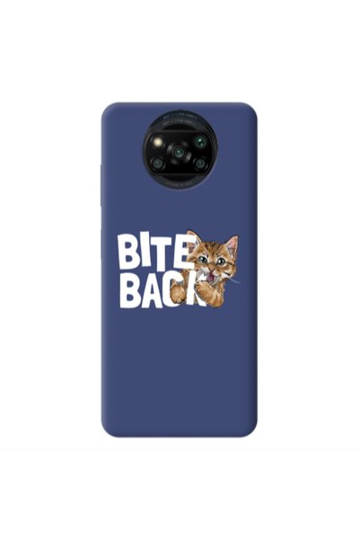 Other Xiaomi Poco X3 /X3 Pro bitte back cat Dark blue Colored Silicone TPU Θήκη