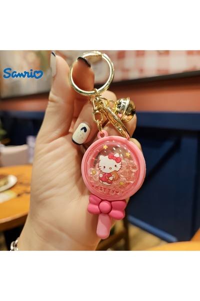 Choice3 Hello Kitty Creative lovely bell bead key chain, bag exquisite pendan...