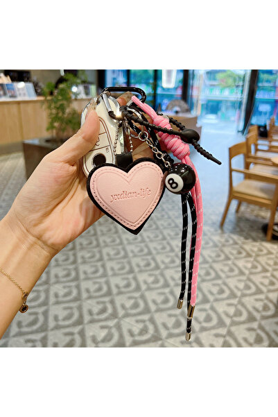 Choice pink Fashion Creative Lucky Billiard Black No.8 Ball Key Chain Weaving...
