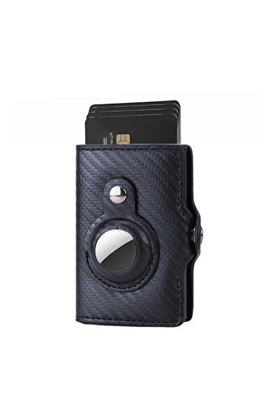 Choice Carbon Black Men Wallet for Airtag RFID Blocking Card Holder Air Tag W...