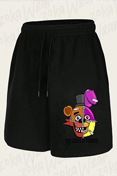 ZOKAWEAR Unisex Fnaf Five Nights V12 Design Printed Shorts
