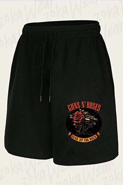 ZOKAWEAR شورت مطبوع بتصميم Guns N Roses v19 للجنسين
