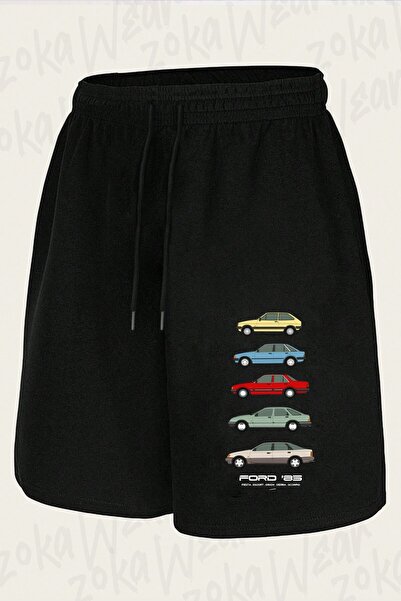 ZOKAWEAR Unisex 1985 Ford Classic Car Collection Σορτς με στάμπα σχεδίου