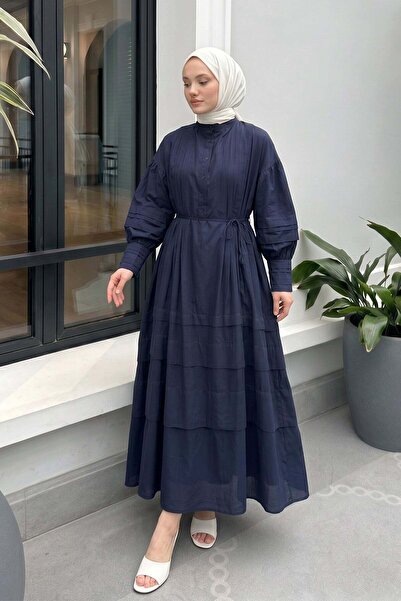 zenne Voile Pile Dress 255037 - Dark Blue