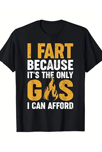 17 seramik تي شيرت نسائي أسود بطبعة "Humorous' Fart Because It' The Only Gas ...