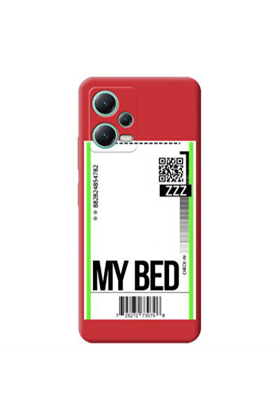 Other Xiaomi Redmi Note 12 Pro 5G My Bed ZZZ Red Colored Silicone TPU Θήκη
