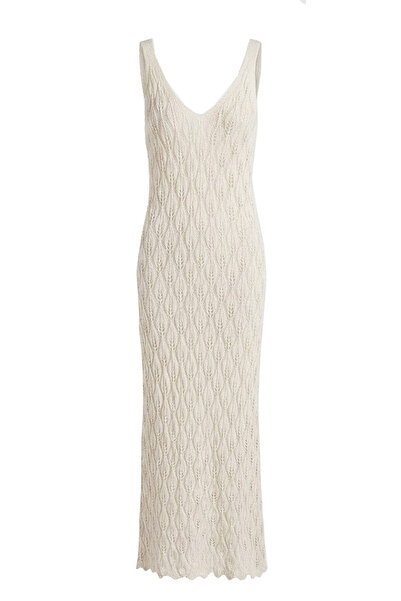 Noa&Noa Baklava Pattern Lined Dress Cream