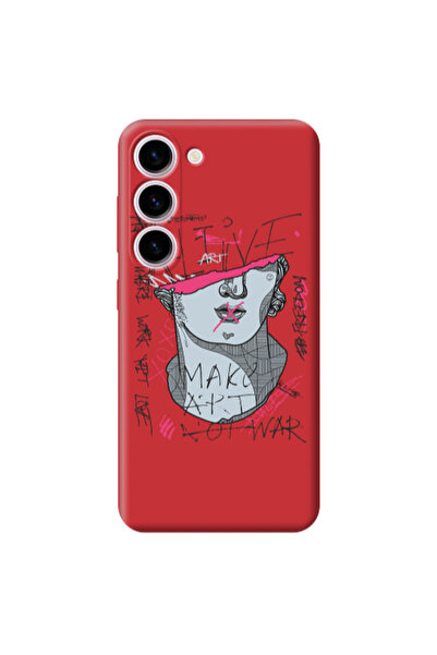 Other Samsung S23 Plus Make art Red Colored Silicone TPU Θήκη