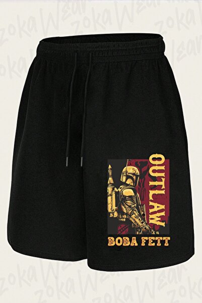 ZOKAWEAR Unisex σορτς με στάμπα Mandalorian Boba Design